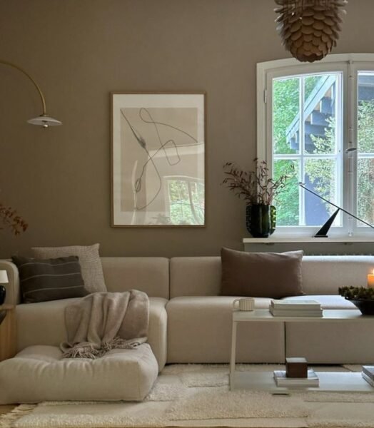 Hygge-Wohnzimmer für eine skandinavische Einrichtung